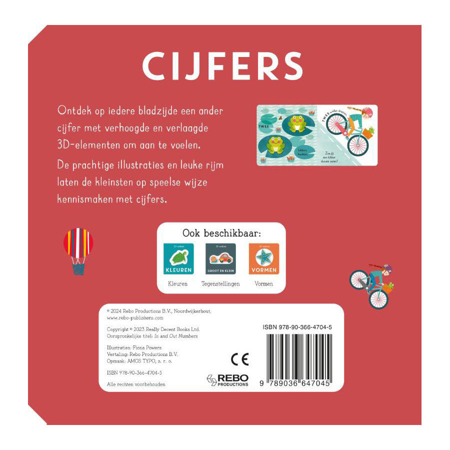 Livre tactile 3D éditeurs Rebo - chiffres
