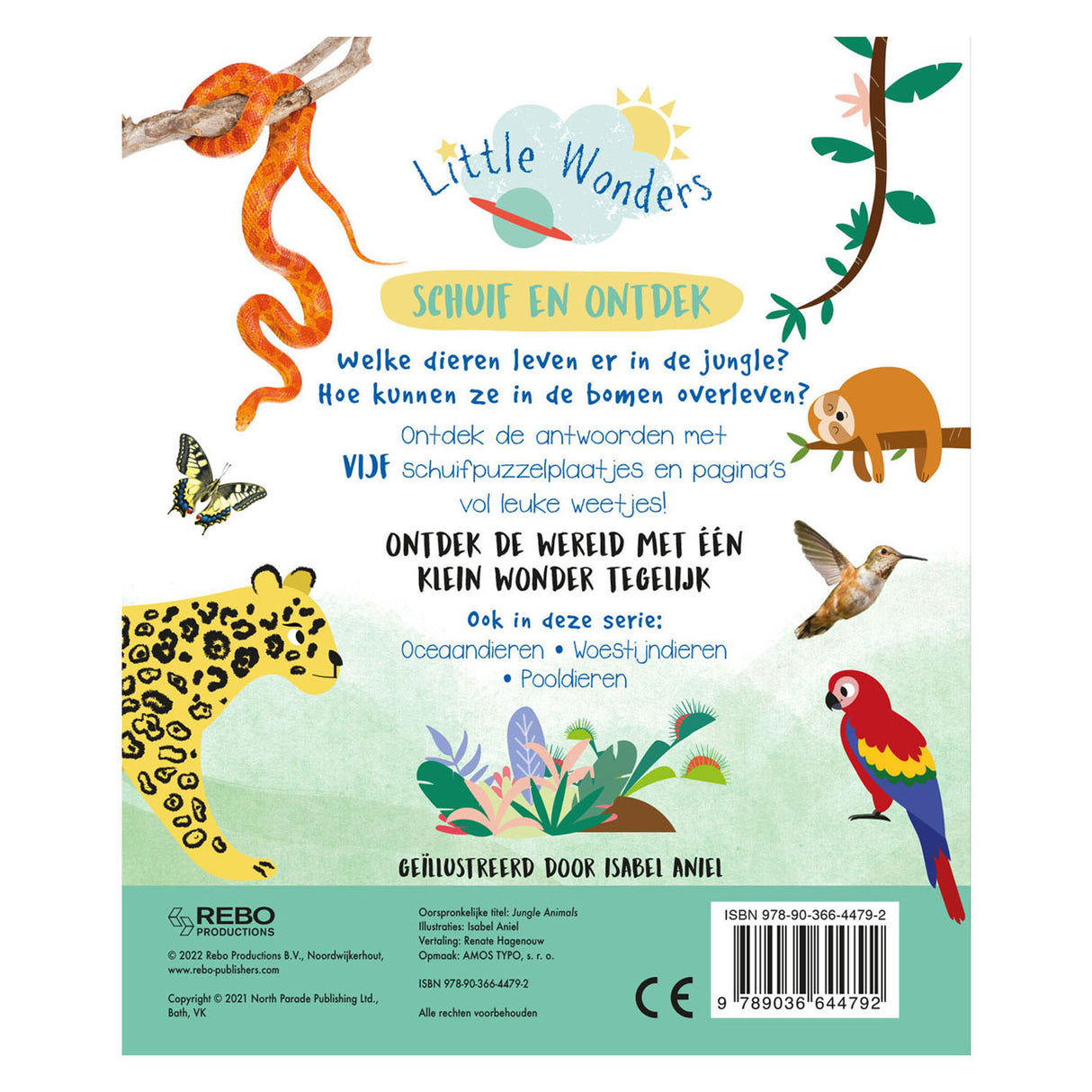 Rebo éditeurs les animaux de la jungle glissent et découvrent