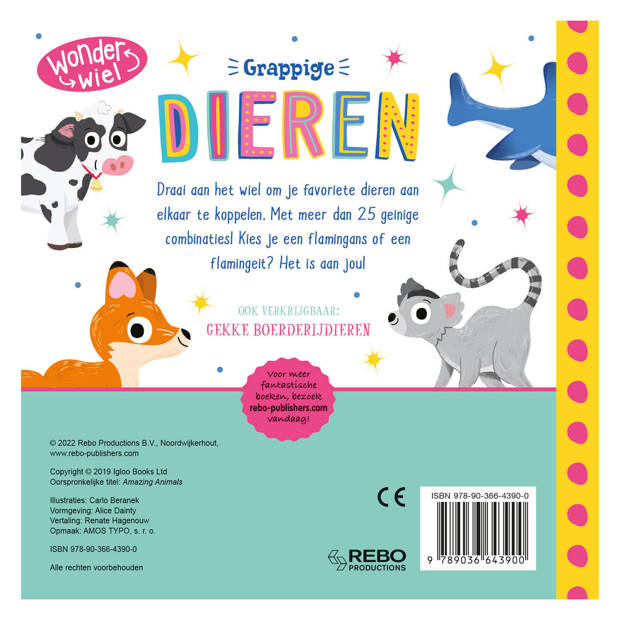 Rebo éditeurs animaux drôles - roue des merveilles