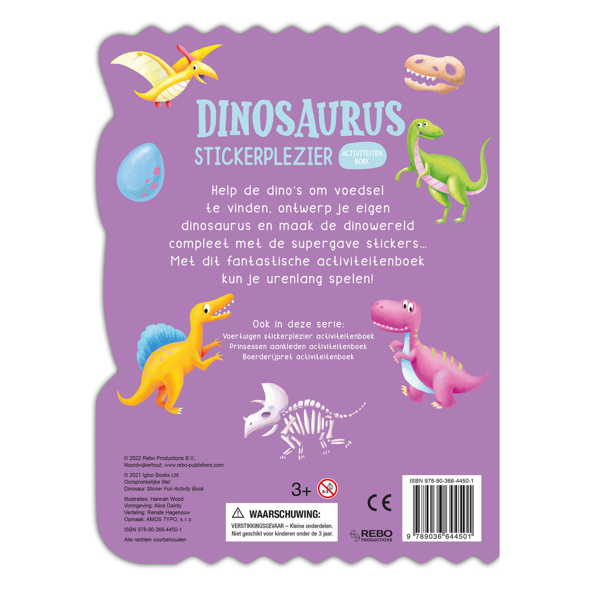Rebo éditeurs dinosaure autocollant amusant autocollant livre