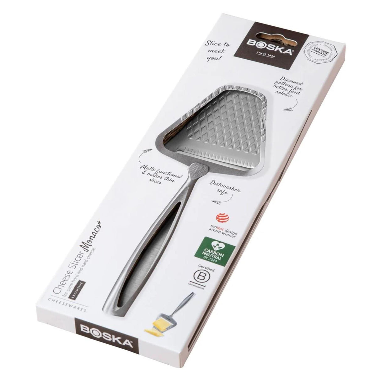 Coupe-fromage Boska monaco+ en acier inoxydable 205x75x15mm 140grammes