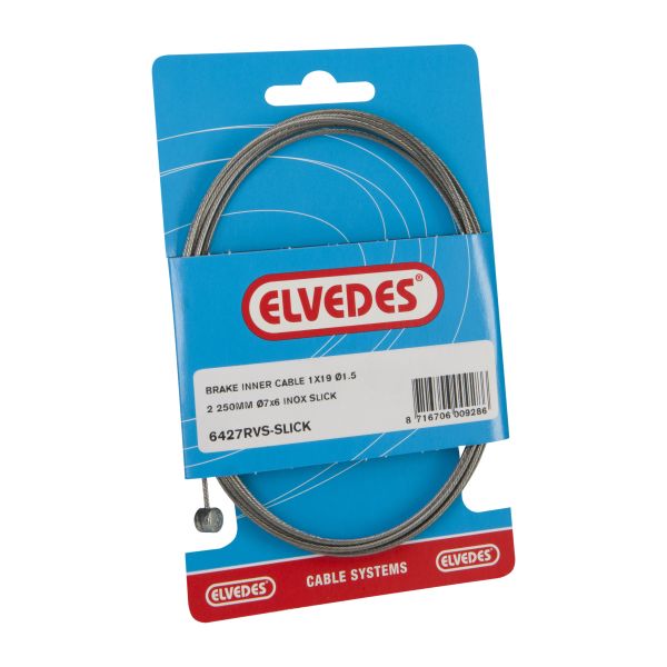 Câble intérieur REM Elvedes 2250 mm en acier inoxydable lisse Ø1,5 mm T-Nipple (sur carte)