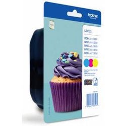 Cartouche d'encre brother lc123 cyan, magenta, jaune