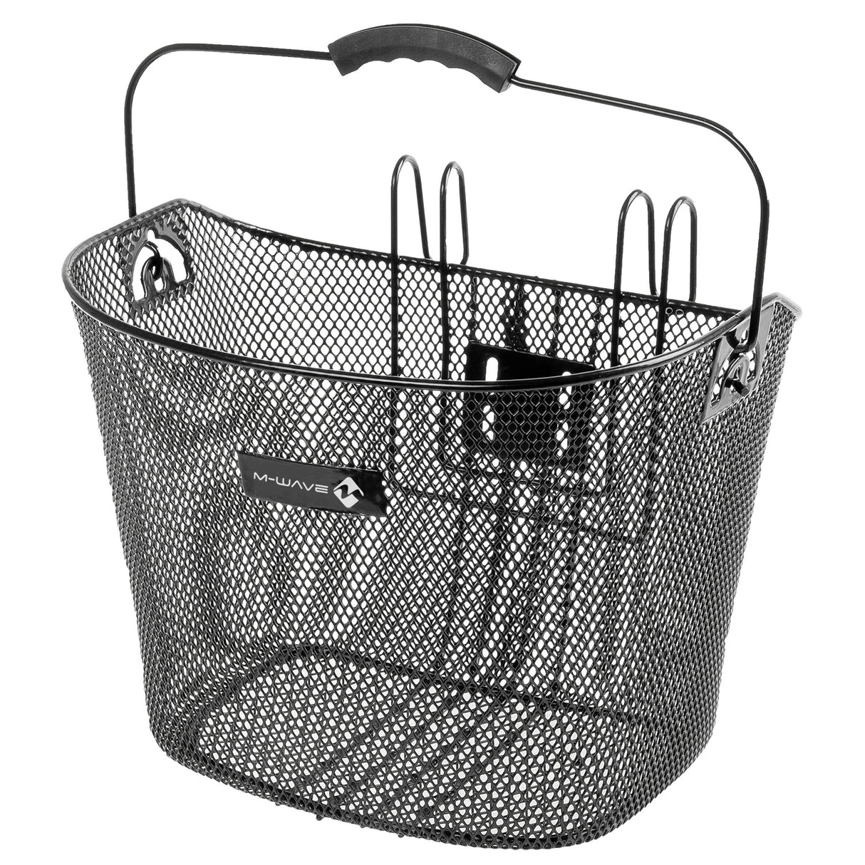 Panier de vélo M-wave support de guidon universel avec crochets de guidon noir