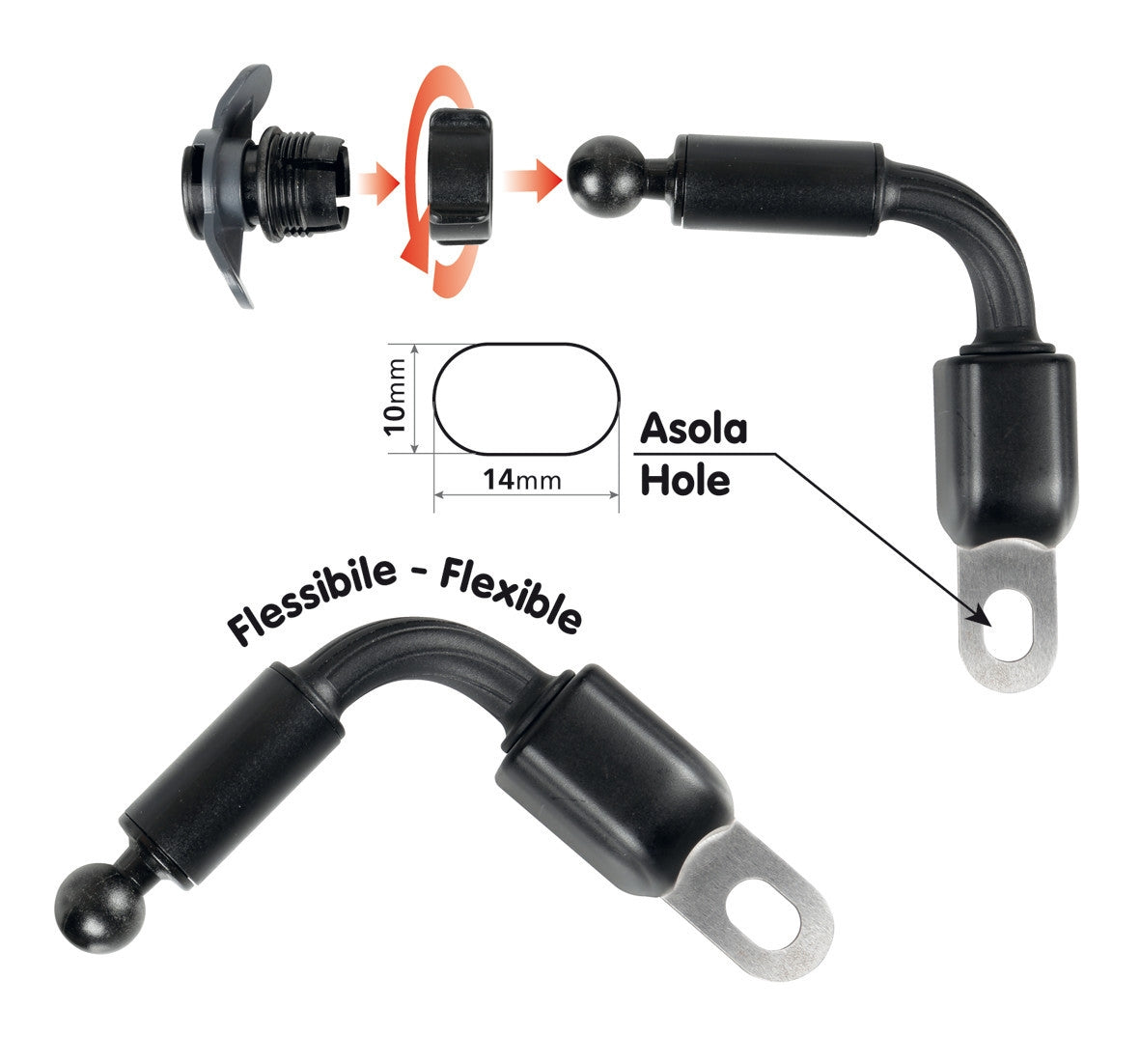 Support de montage flexible Lampa Opti-Arm