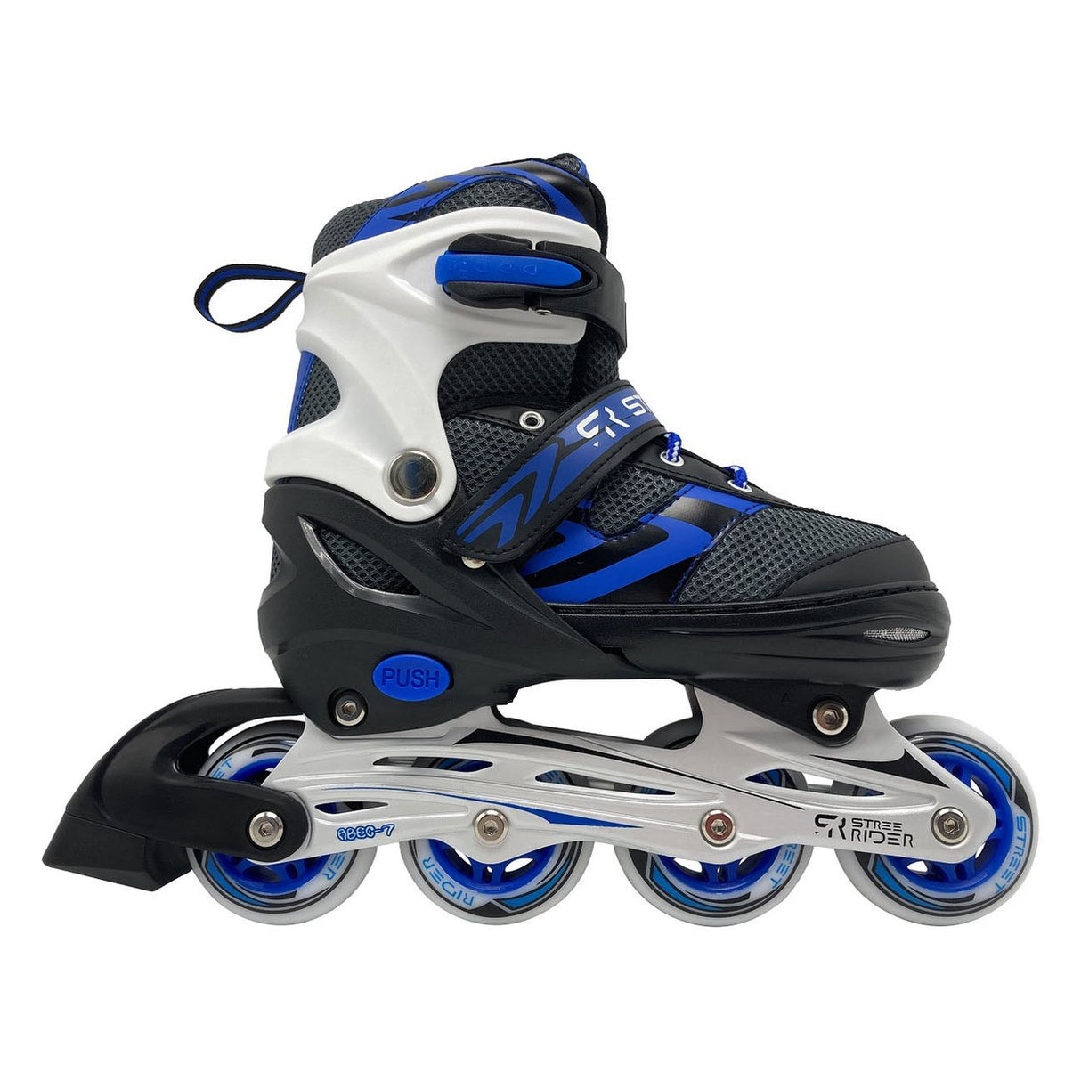 Rollers en ligne Street Rider bleu noir, taille 37-40