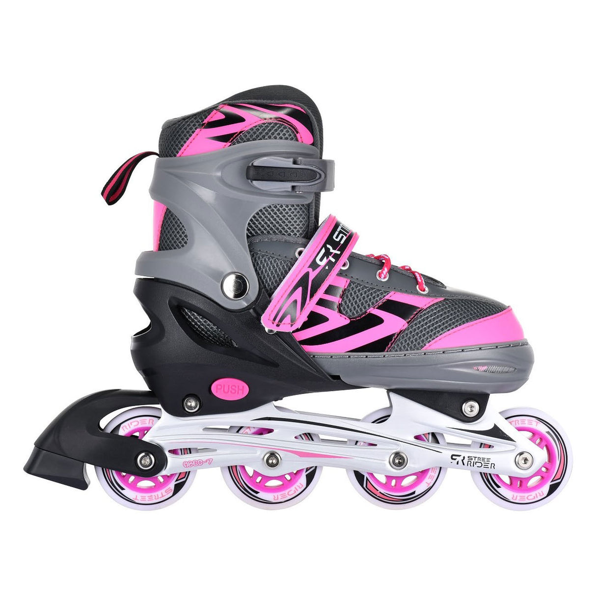 Patins à roues alignées Street Rider rose gris, taille 37-40