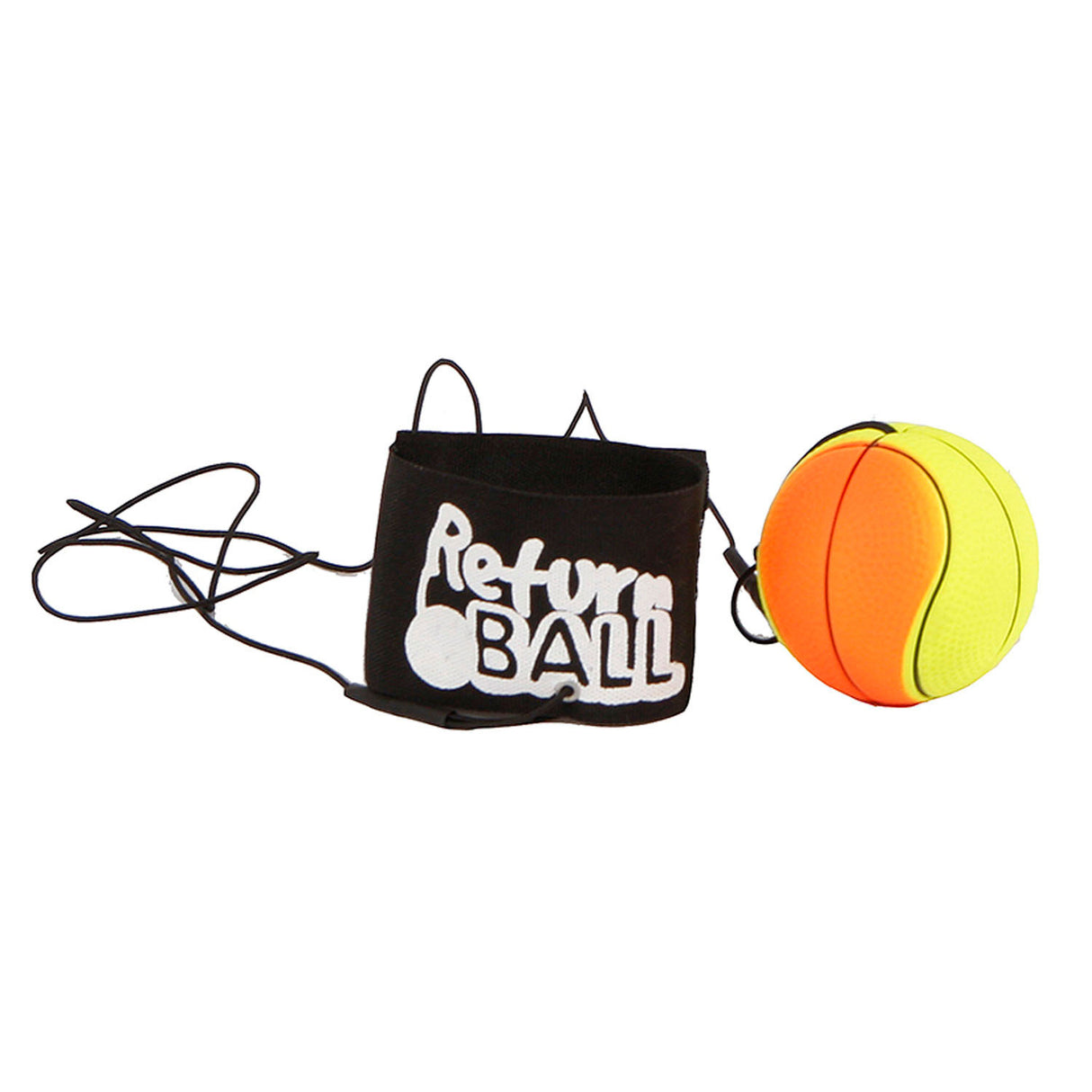 Deonlinedrogist.nl balle de retour - balle avec élastique pour poignet aux couleurs néon - 63 mm