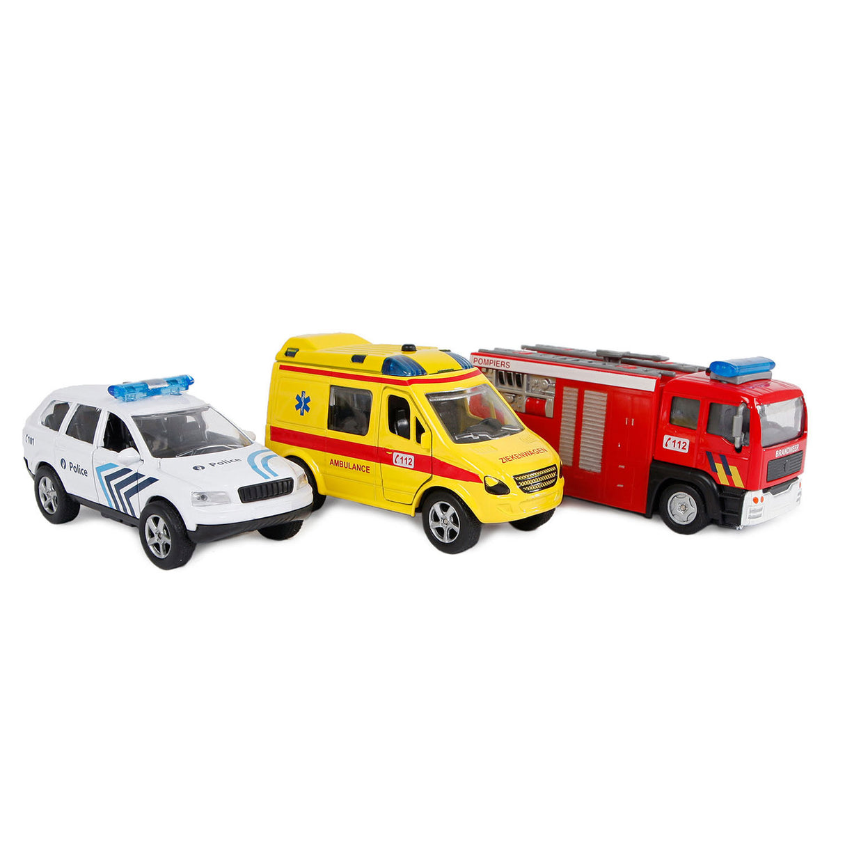 Véhicules de service d'urgence moulés sous pression, 2 jeux, Belgique