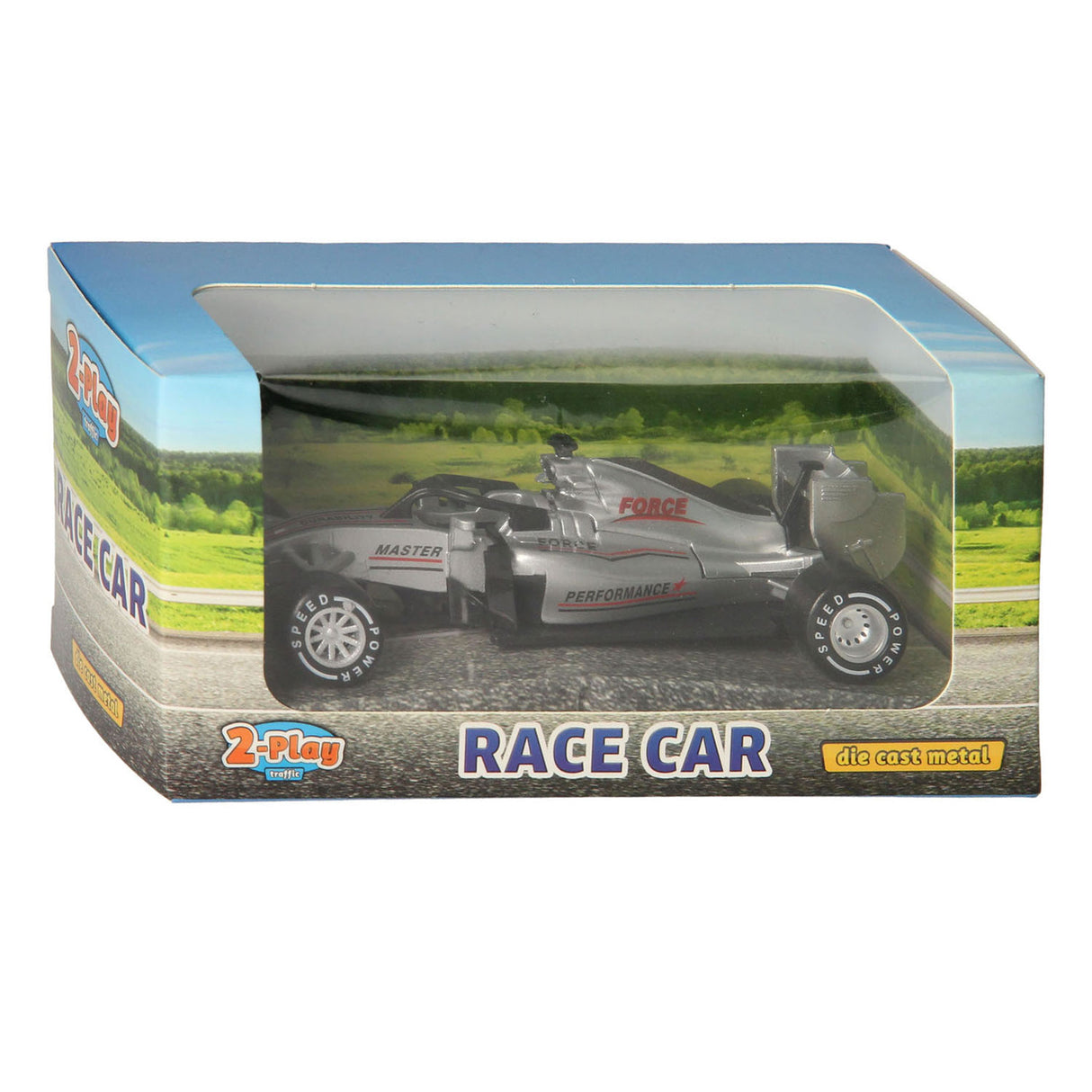 Voiture de course de formule 2 jeux moulée sous pression 13 cm
