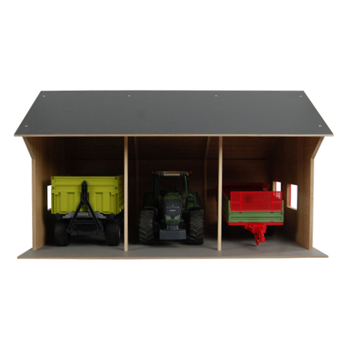 Hangar agricole Kids Globe pour 3 véhicules, 1:16