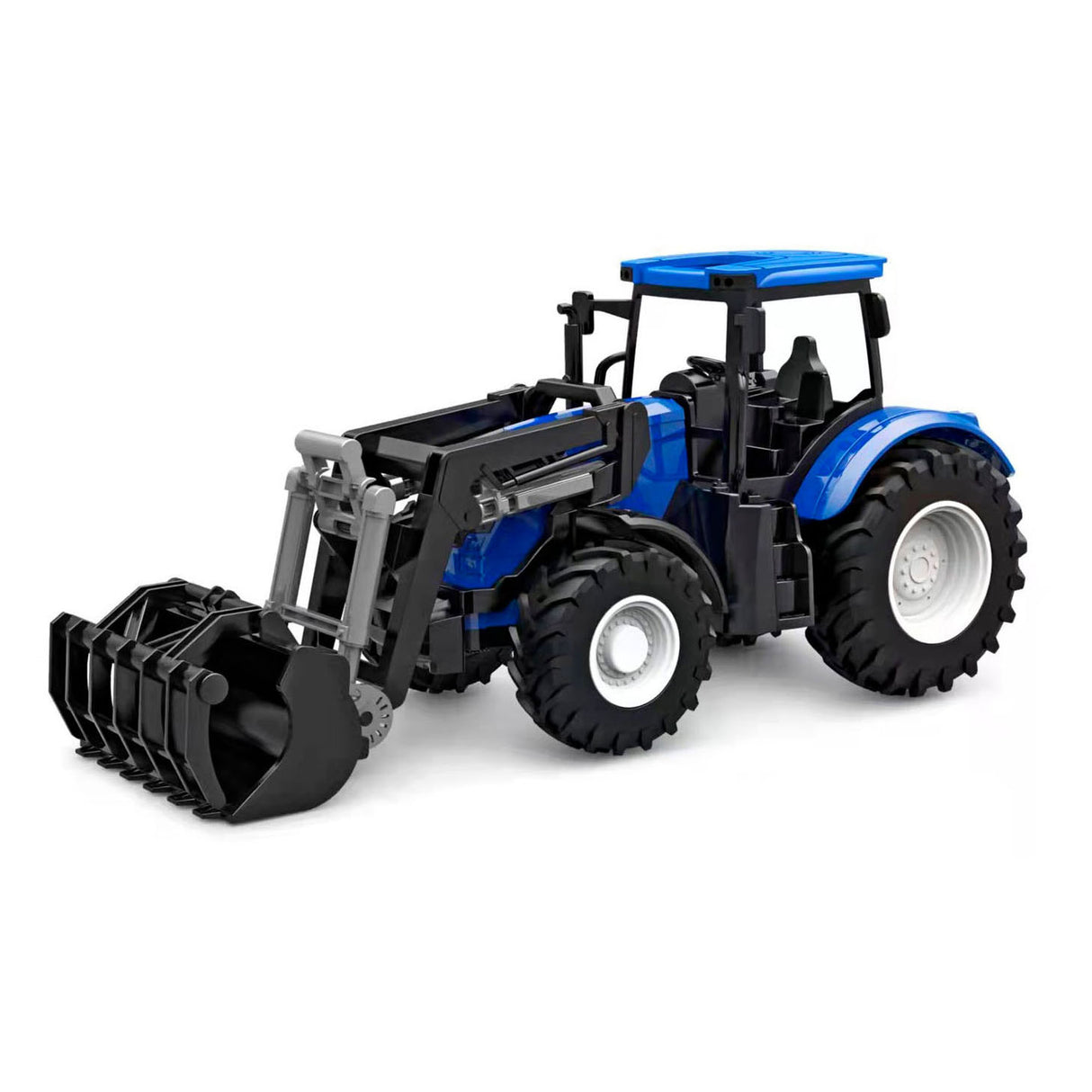 Tracteur globe pour enfants avec chargeur frontal - bleu