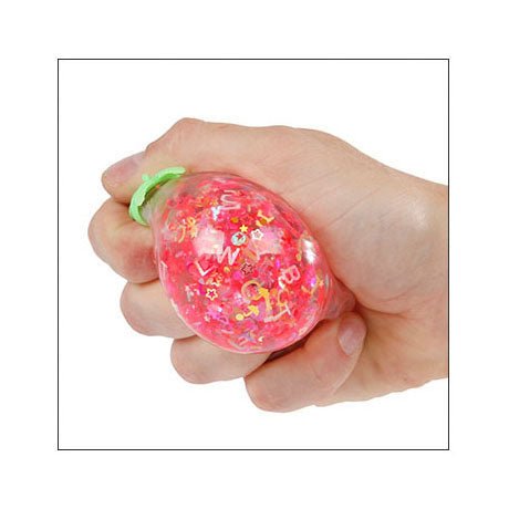Boule de compression de fraises à paillettes, 6 cm