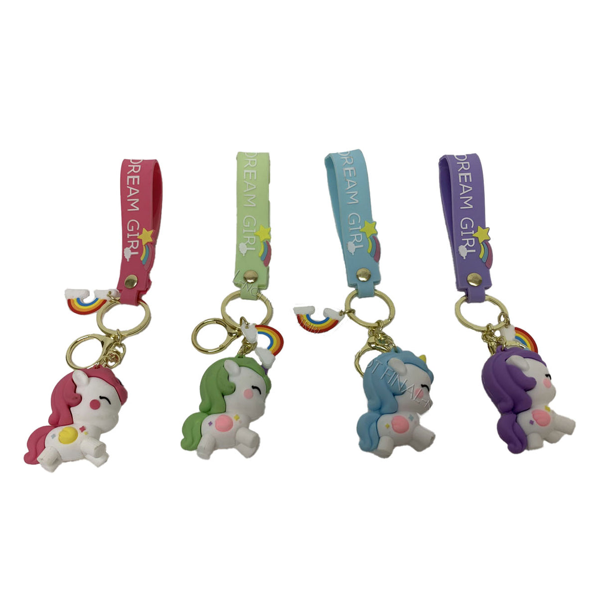 Porte-clés licorne 4 assortis | 24 pièces