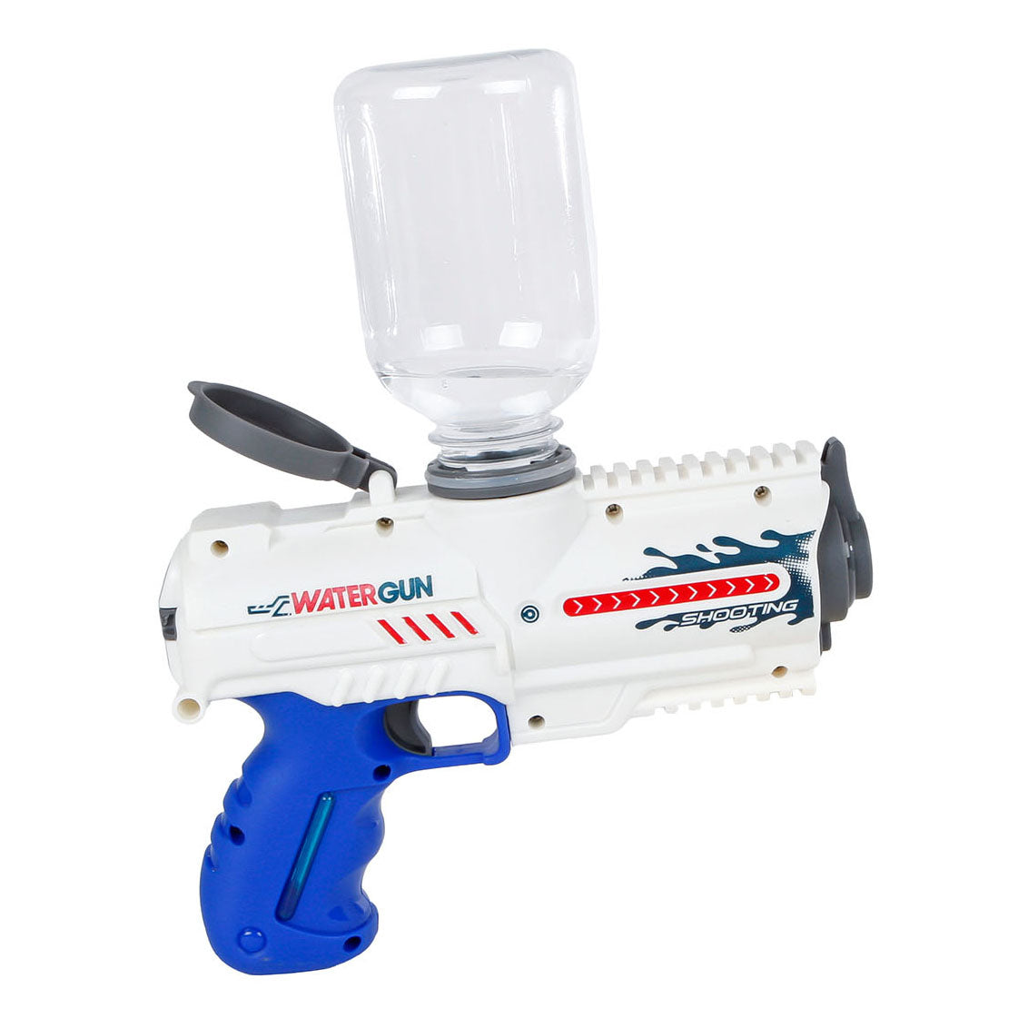 Sun Fun Water Gun Electric avec bouteille de bleu blanc, 18 cm