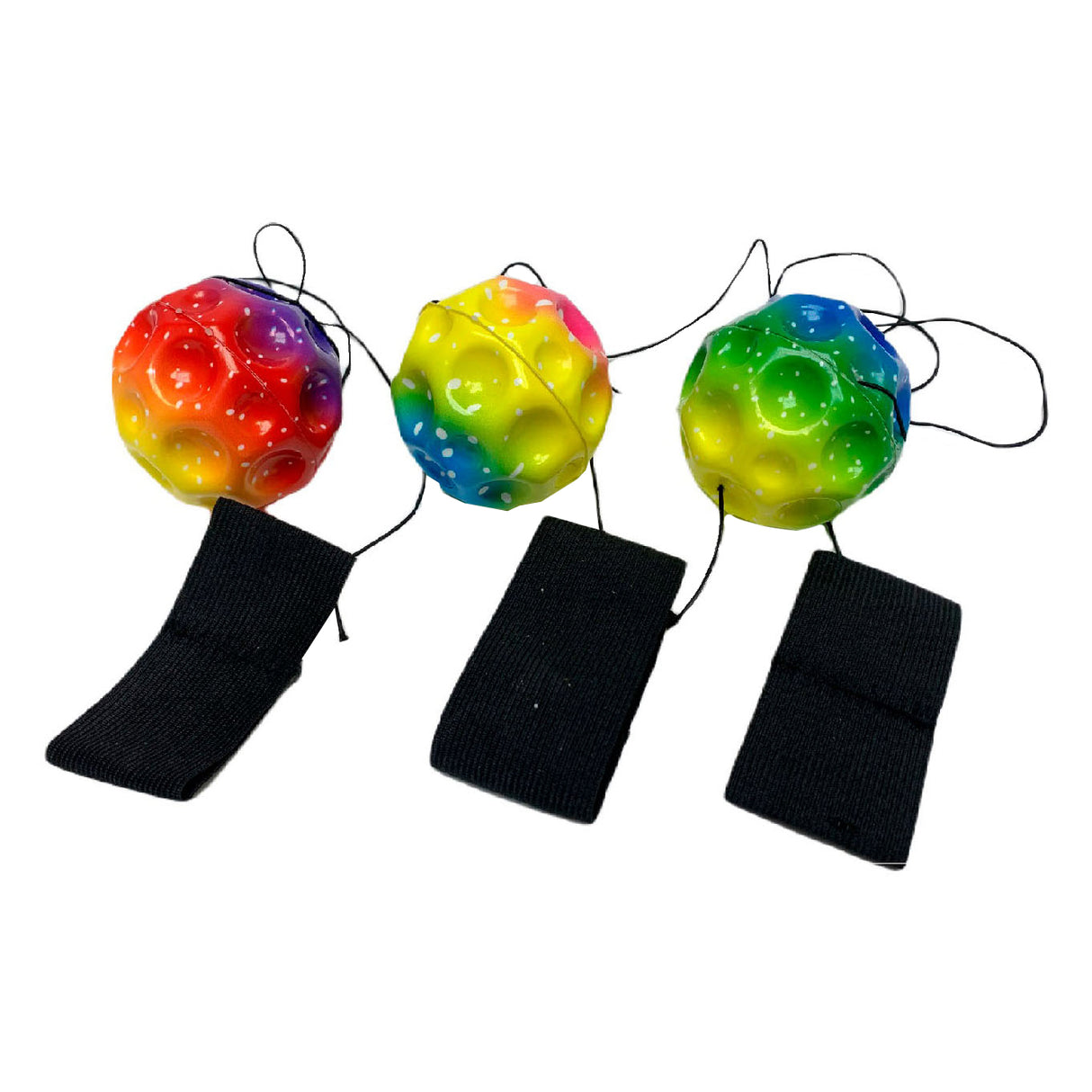 Bungee ball arc-en-ciel sur cordon