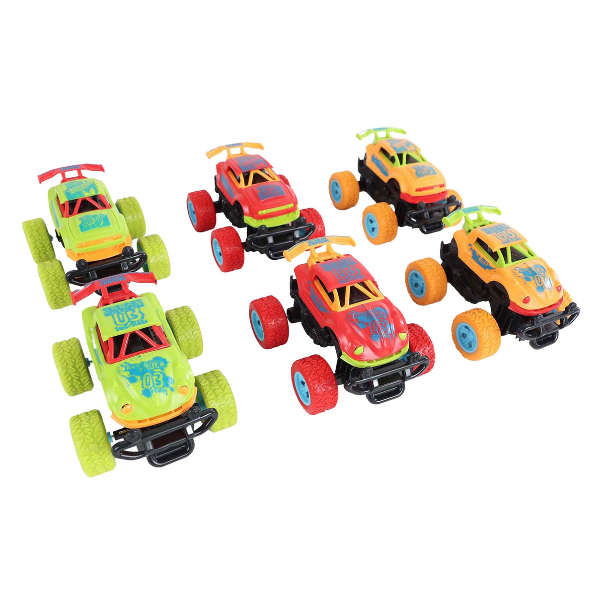 Voiture à bosse bigfoot Roodblasters avec friction, 9,5 cm