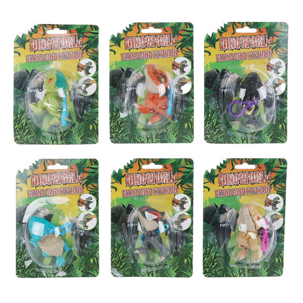 Porte-clés dinosaure mordant Dinoworld, 12 cm