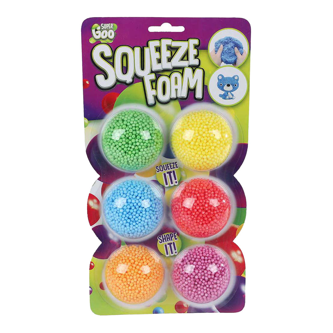 Super goo foamputty avec 6 couleurs de polystyrène