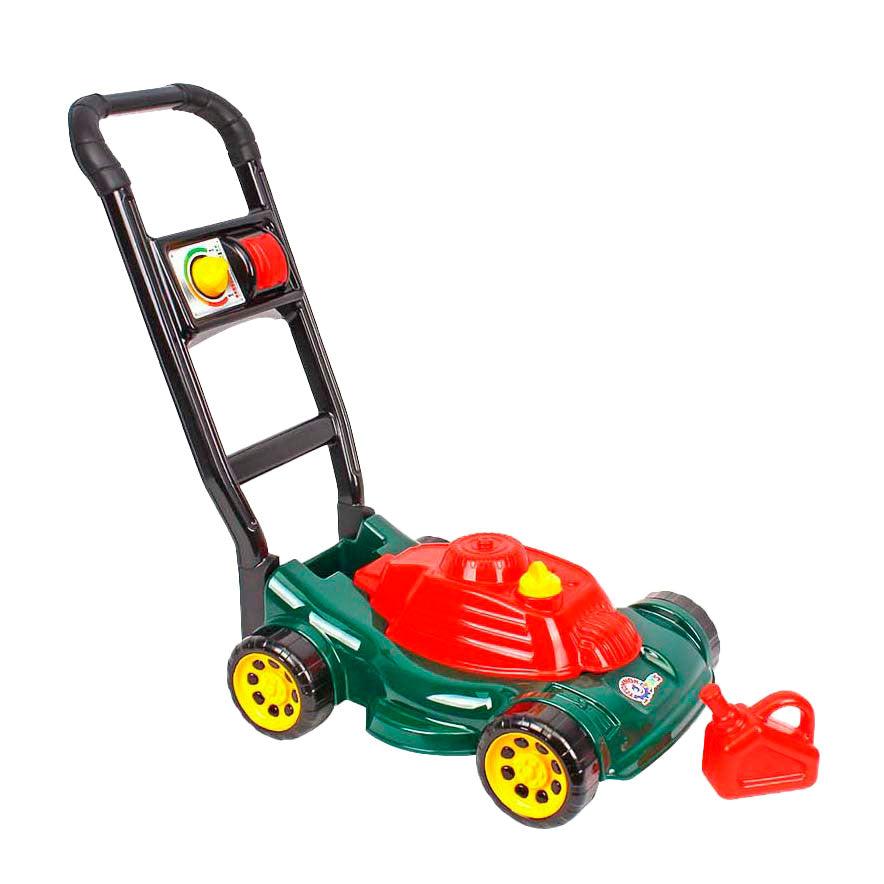 Tondeuse à gazon Sun Fun avec espace de rangement et bidon de carburant