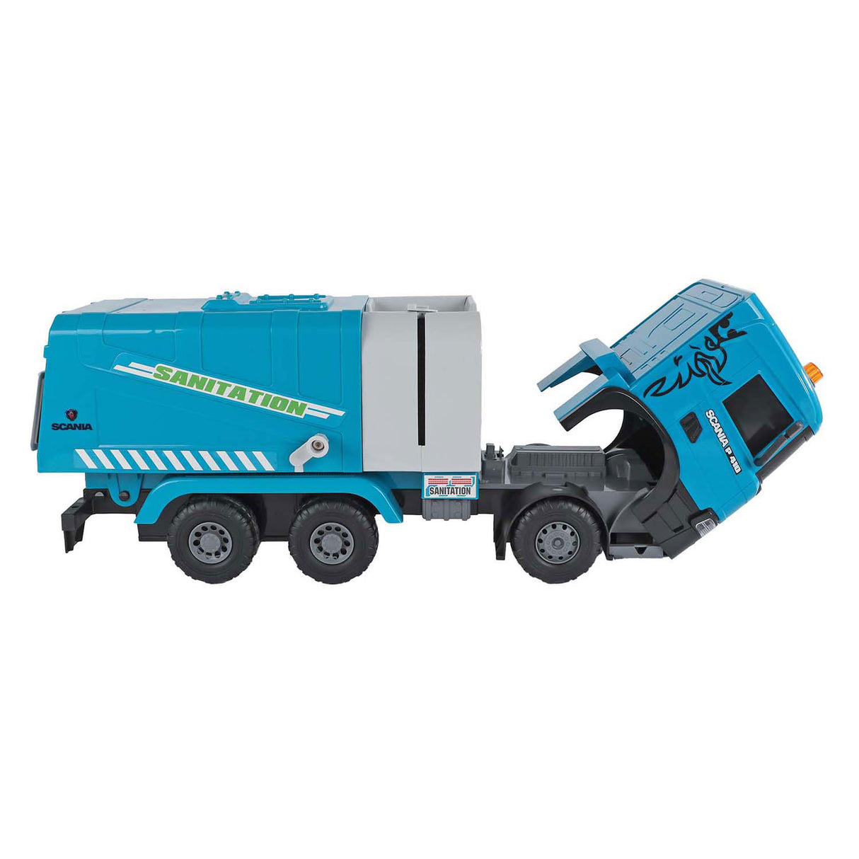 Friction de camion poubelle Scania Truck 2 jeux avec lumière et son