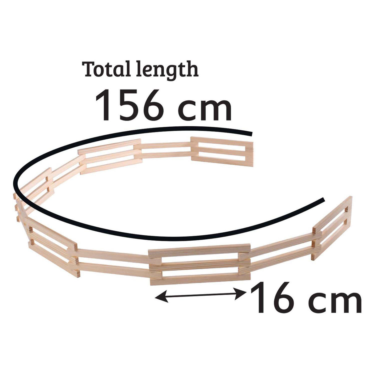 Clôture en bois globe pour enfants 1:24, 156cm