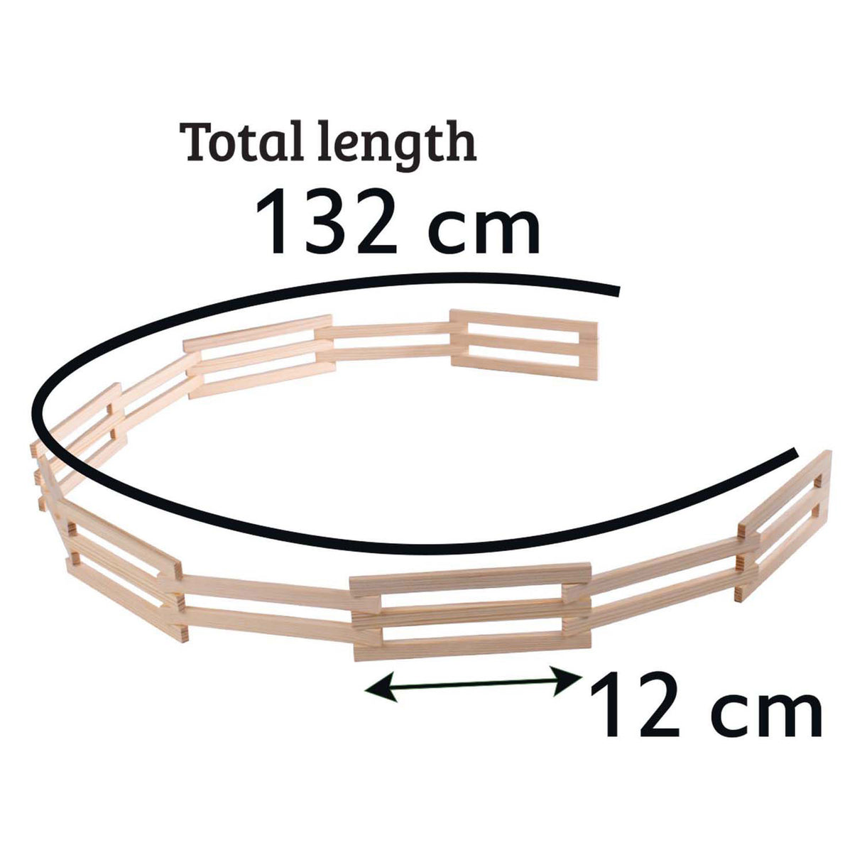 Clôture en bois globe pour enfants 1:32, 132cm