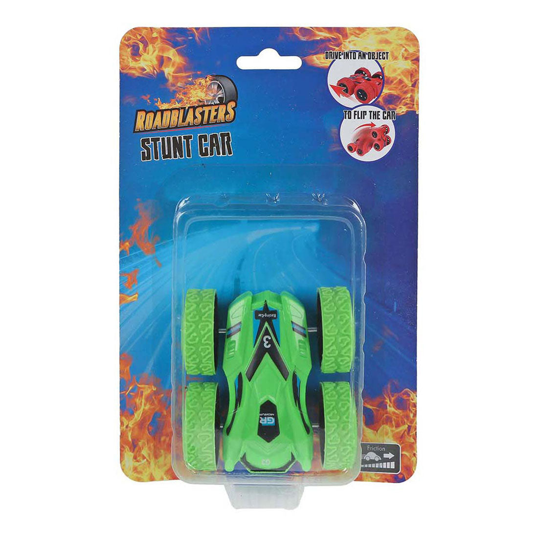 Voiture de cascade Roadblasters flip over 180 friction 7,5 cm
