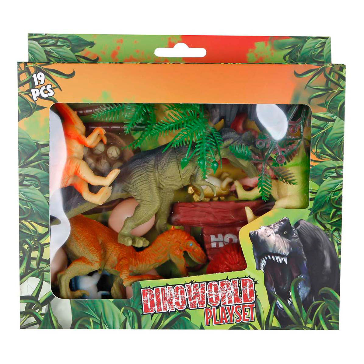 Ensemble de jeu dinosaure Dinoworld, 19 pièces.