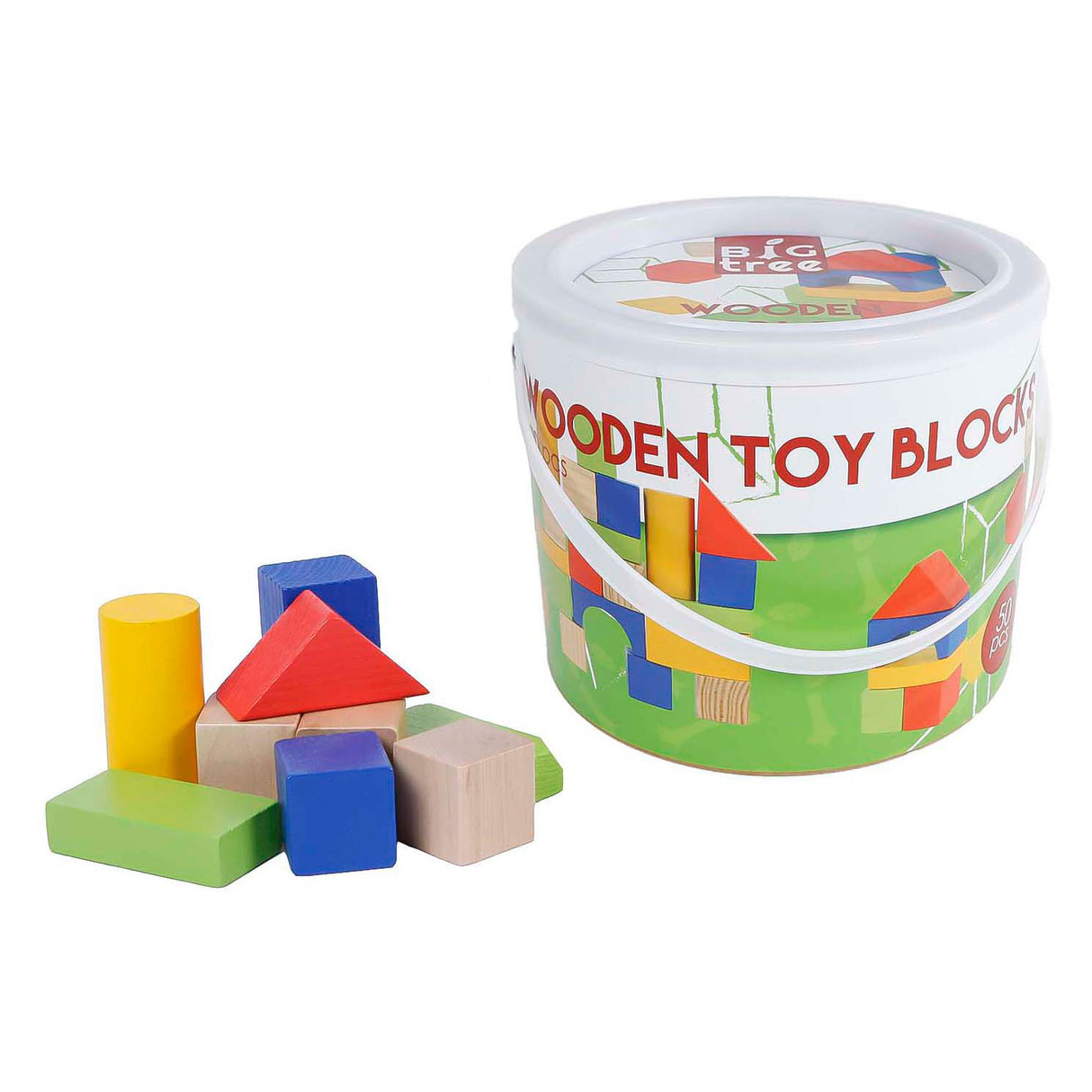 Pile de blocs en bois grand arbre 50 pcs.
