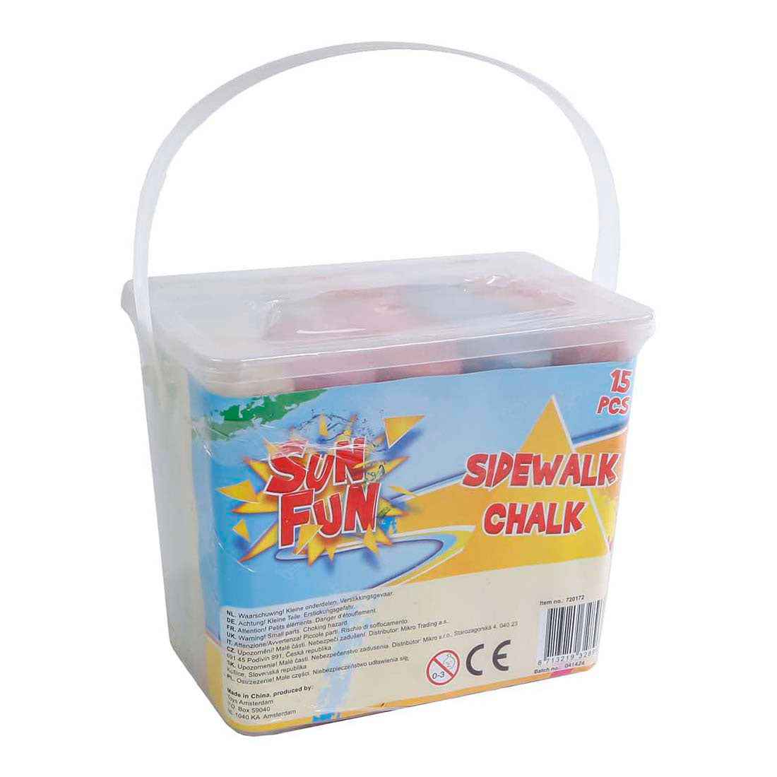 Craie de trottoir Sun Fun 15 bâtons