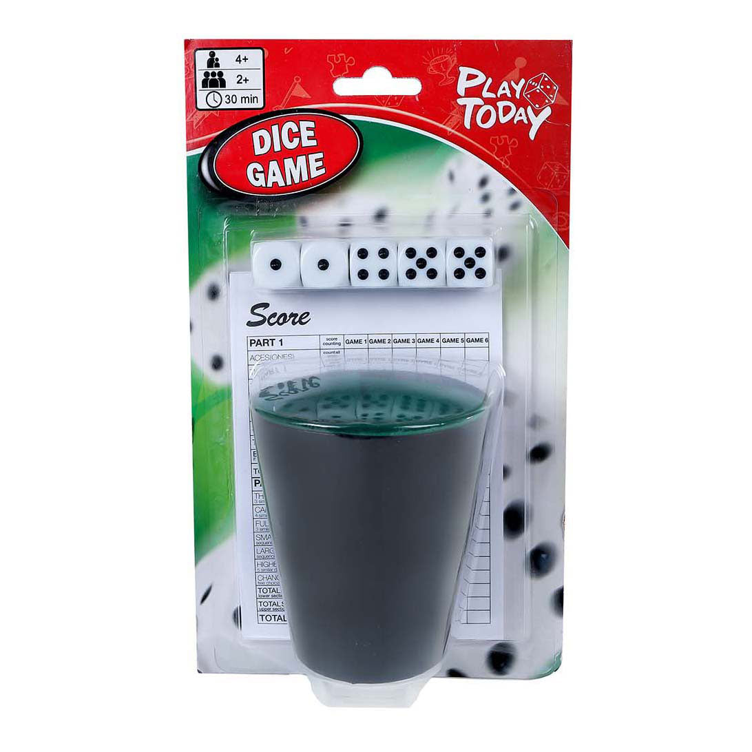 Jouez aujourd'hui au jeu de dés avec une tasse et 5 dés