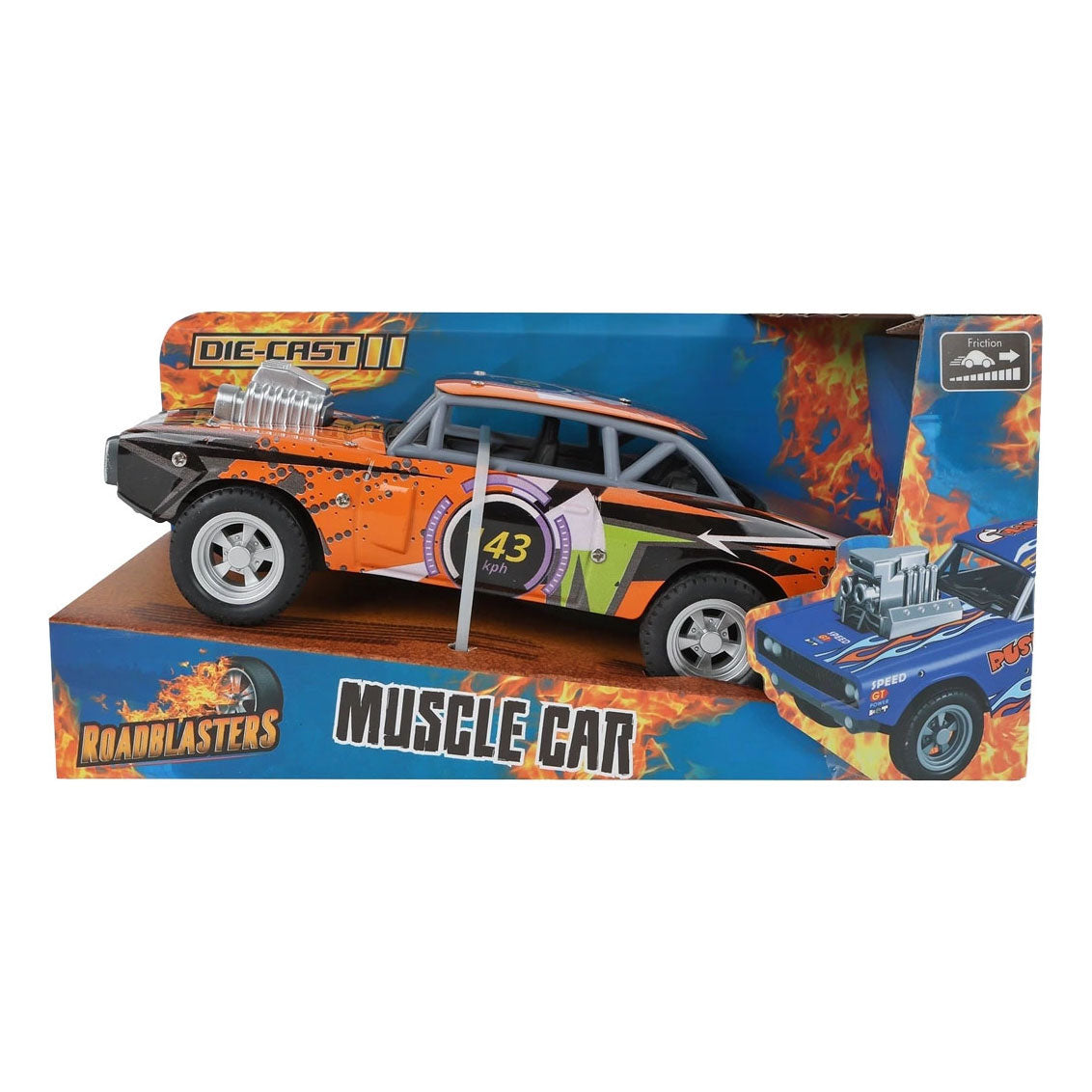 Roadblasters muscle car oranje - 20 cm