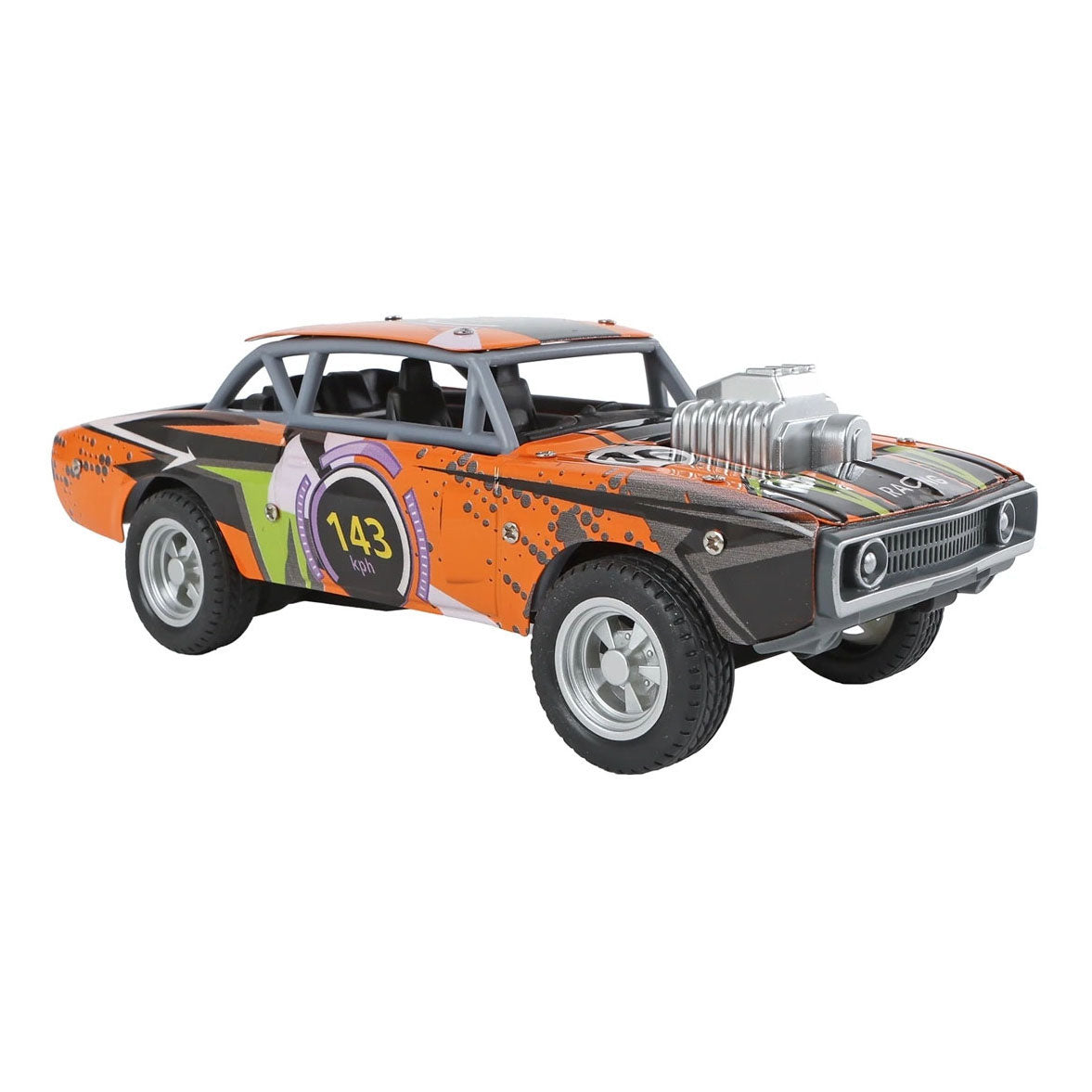 Roadblasters muscle car oranje - 20 cm