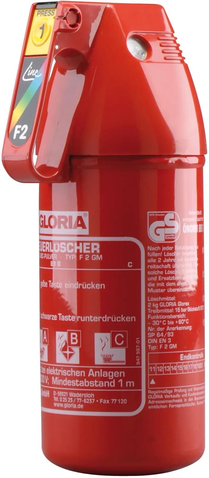 Extincteur Gloria easyline extincteur f2gm 2k