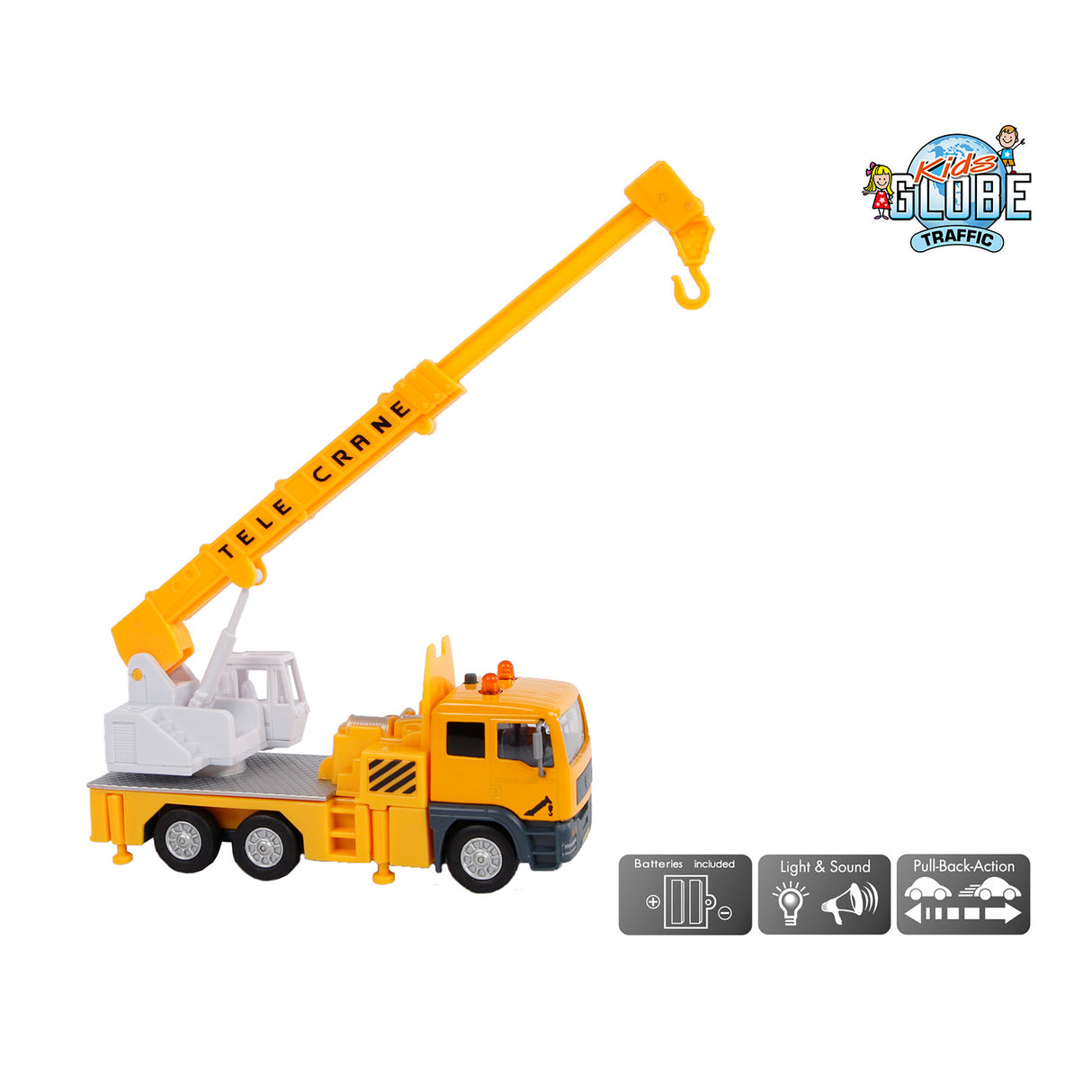Grue globe pour enfants qui lance avec lumière et son 15 cm