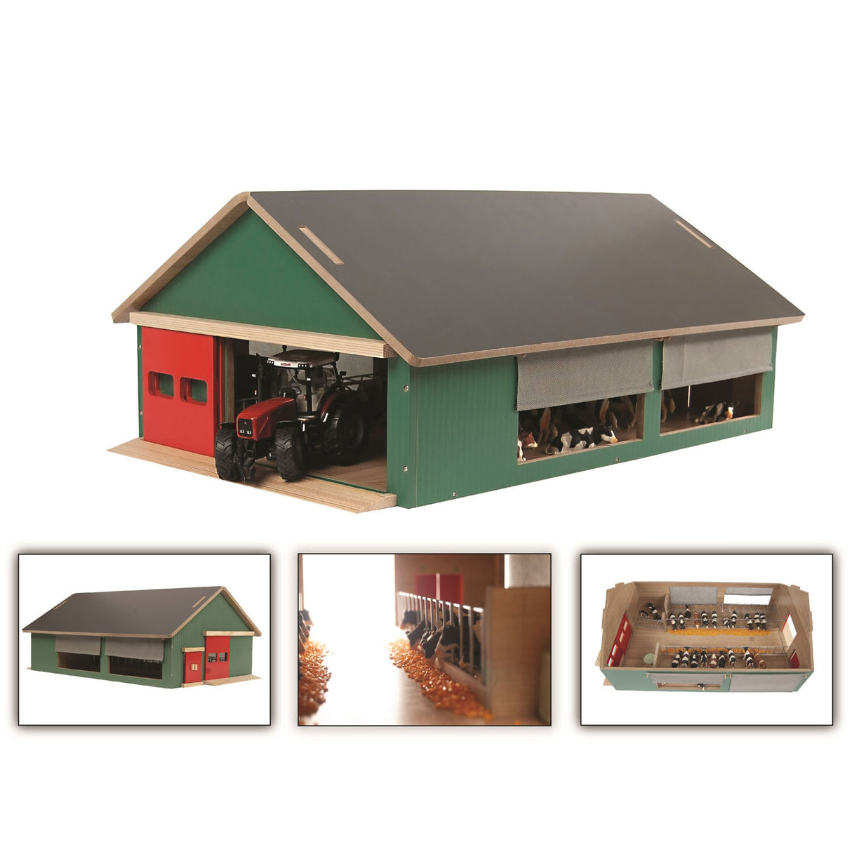 Kids Globe Stable avec Windbreak Gaas 1:32