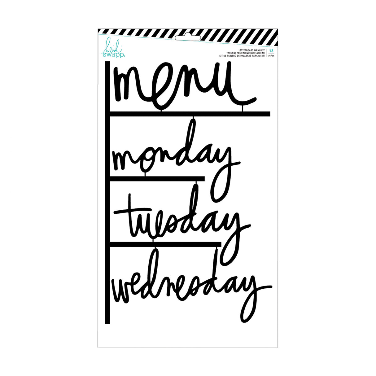 Heidi swapp • kit tableau à lettres 13pcs menu
