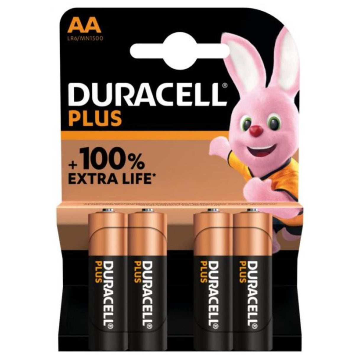 Ventes de batteries europe b.v. Pile Duracell Plus AA MN1500 1,5 V LR6 alcaline (4 pièces)