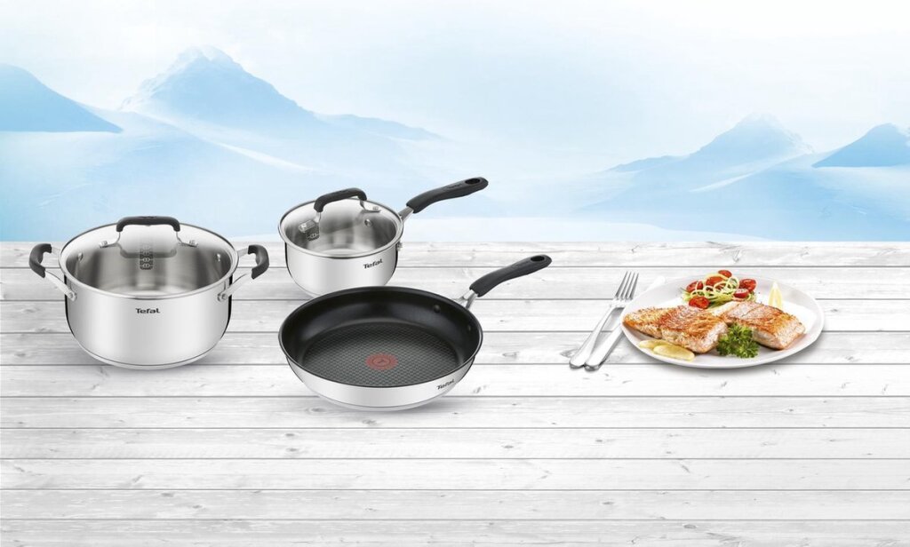 Tefal Batterie de cuisine Tefal Cook Cool Set de poêles 3 pièces