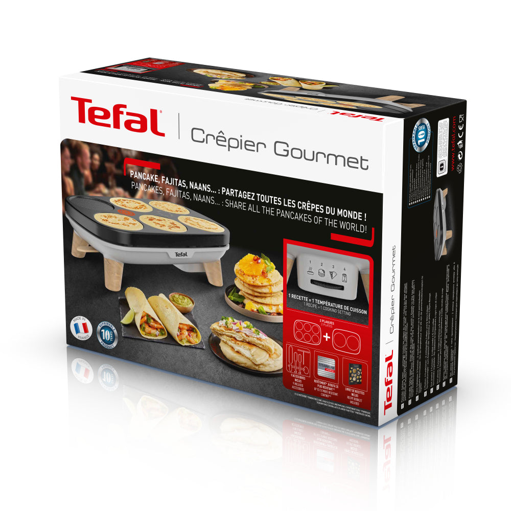 Tefal Tefal PY900D12 Plaque Électrique Cr ecirc;pe Noir Gris Bois