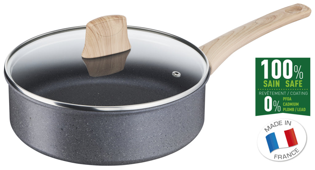 Batterie de cuisine Tefal poêle à frire tefal natural force oslash; 24 cm avec couvercle