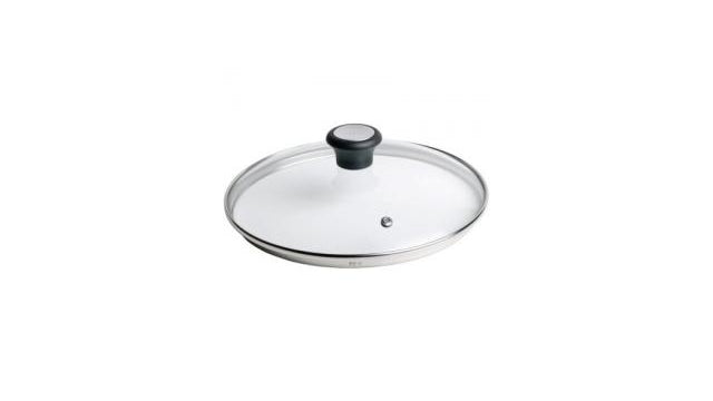 Couvercle en verre Tefal - ø 28 cm - avec trou vapeur - résistant à la chaleur - adapté aux poêles