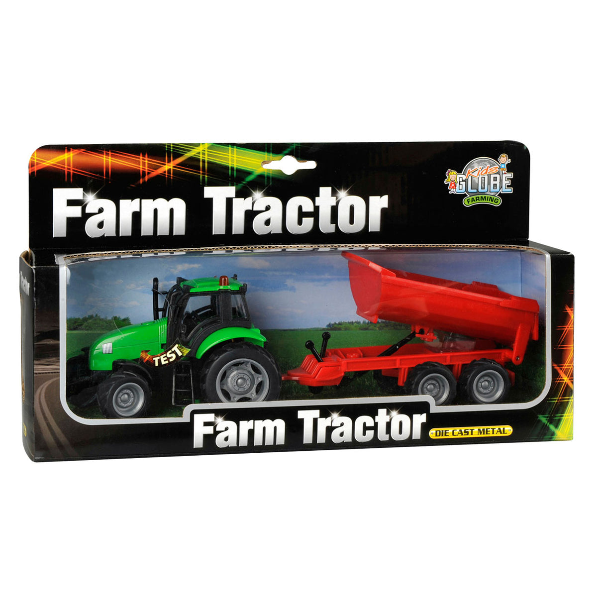 Tracteur globe pour enfants avec son lumineux de remorque 1:32