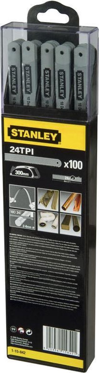 Stanley hand tools 2-15-842 lames de scie à métaux - 300 mm - 24 tpi (5 pièces) - 2-15-842