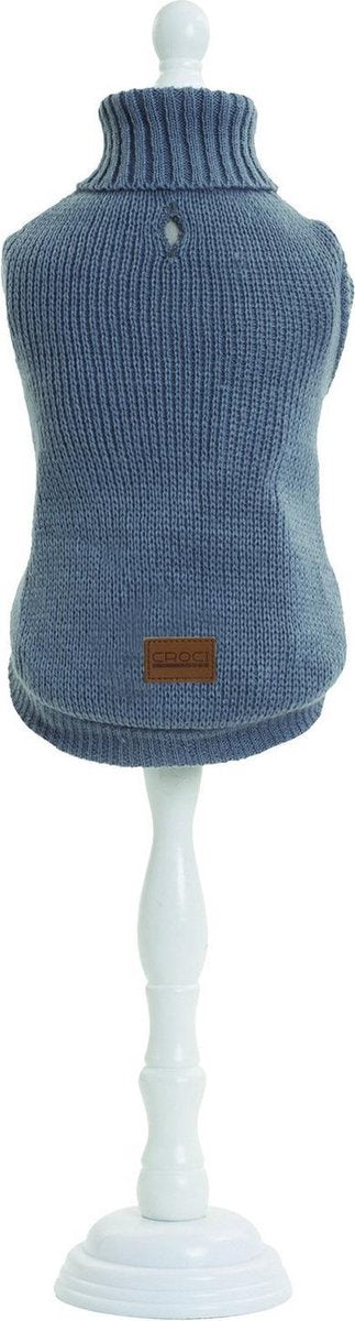 Pull pour chien Croci col moscou gris