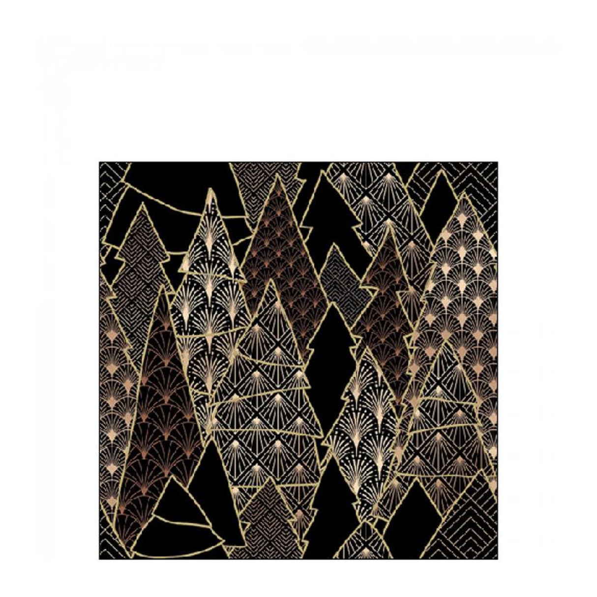 Ambiente serviettes arbres de luxe noir 25cm