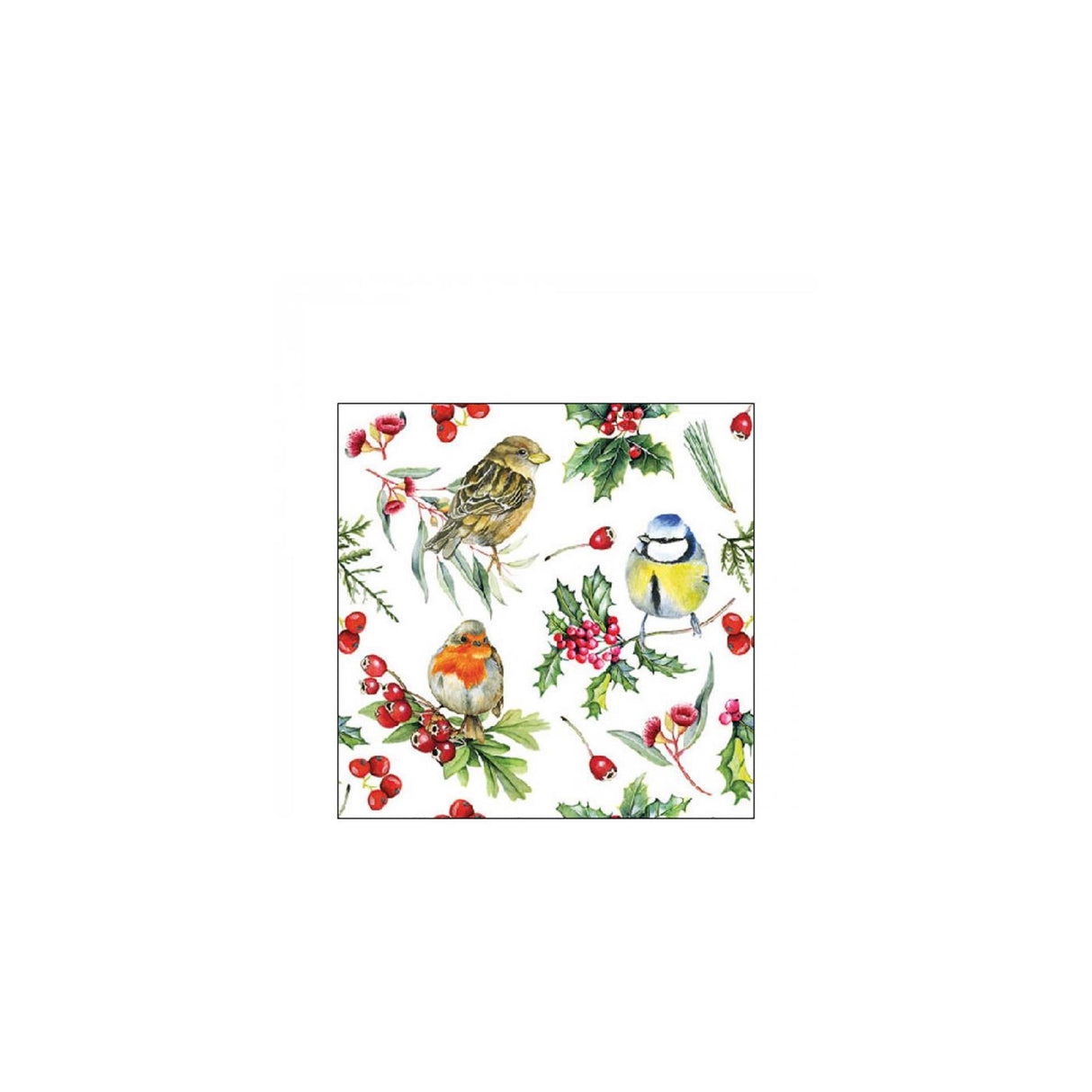 Serviettes Ambiente oiseaux en hiver 25cm