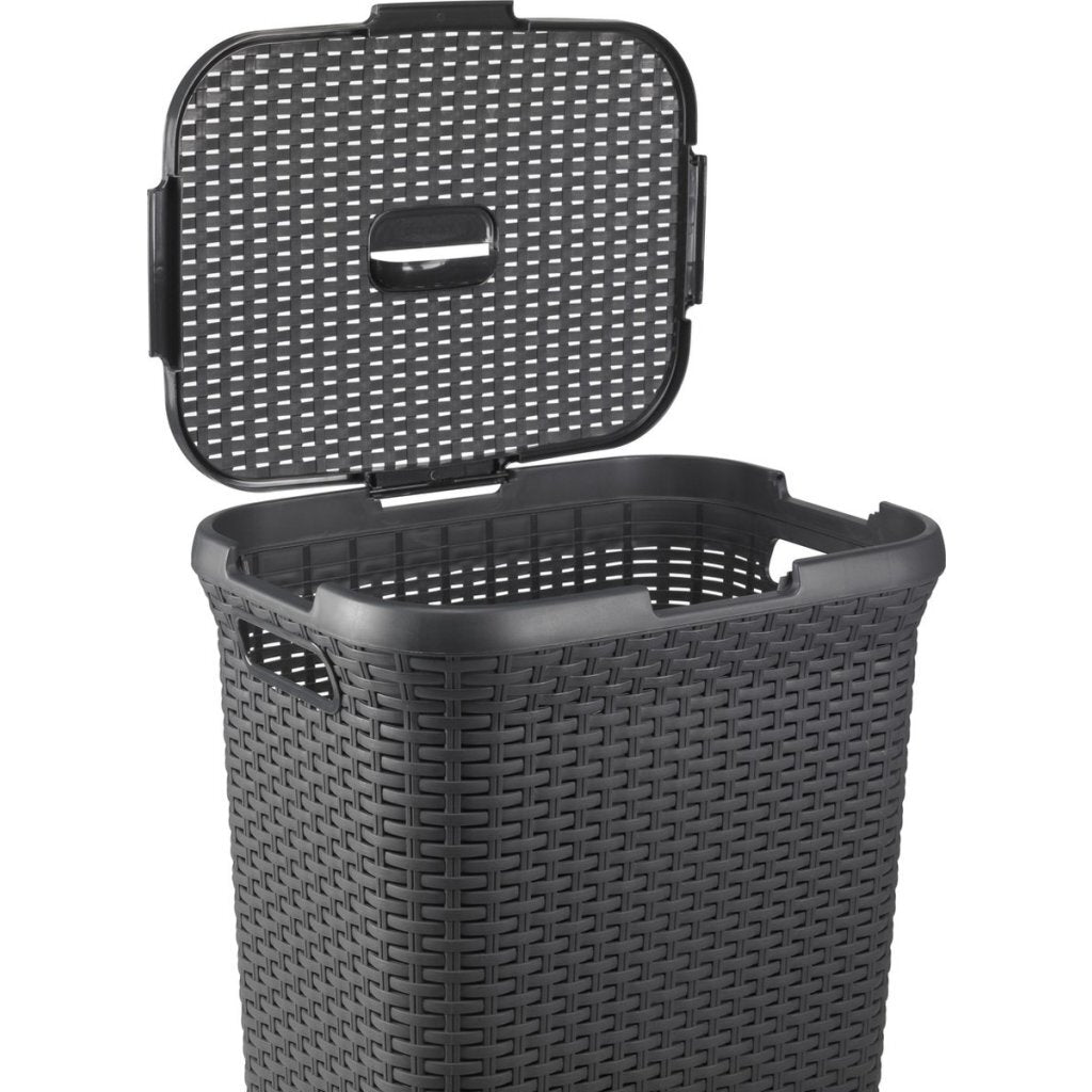 Boîte à linge style Curver 60 l anthracite