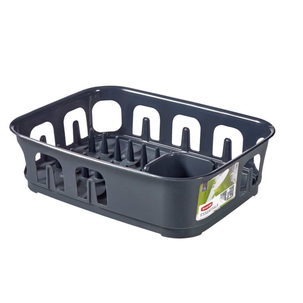 Curver essentials égouttoir à vaisselle 39x29x10,9 cm anthracite